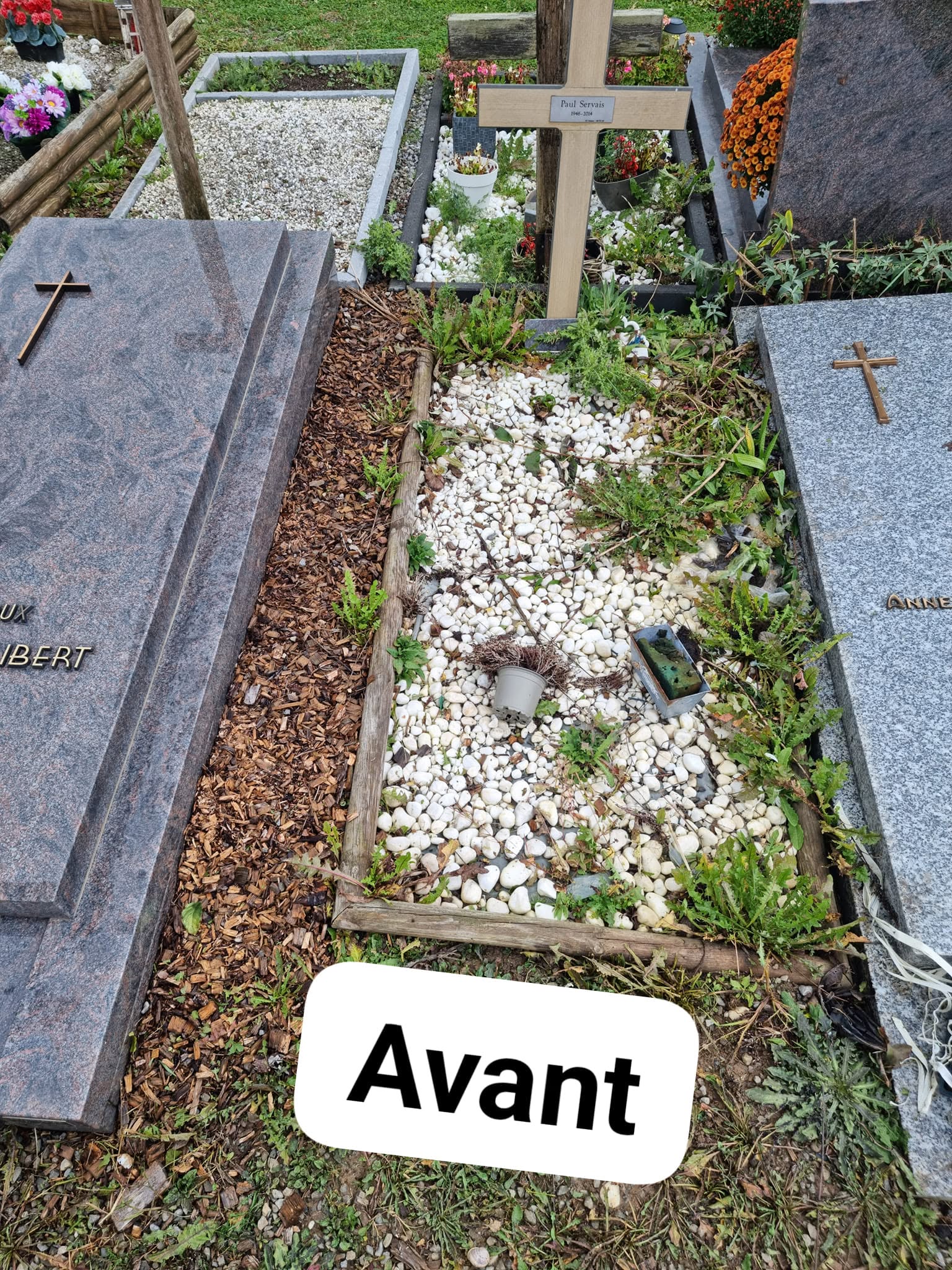 Sépulture avant l’intervention